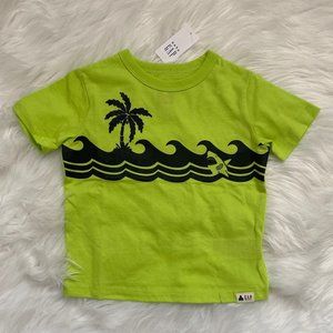 Gap Baby Toddler Green Shirt Ocean Shark Theme, Size 18-24 months